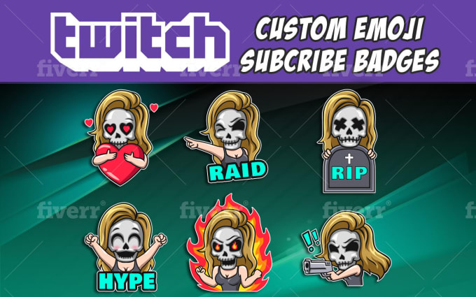 Create Custom Twitch Emote And Sub Badges By Mikhael22 Fiverr