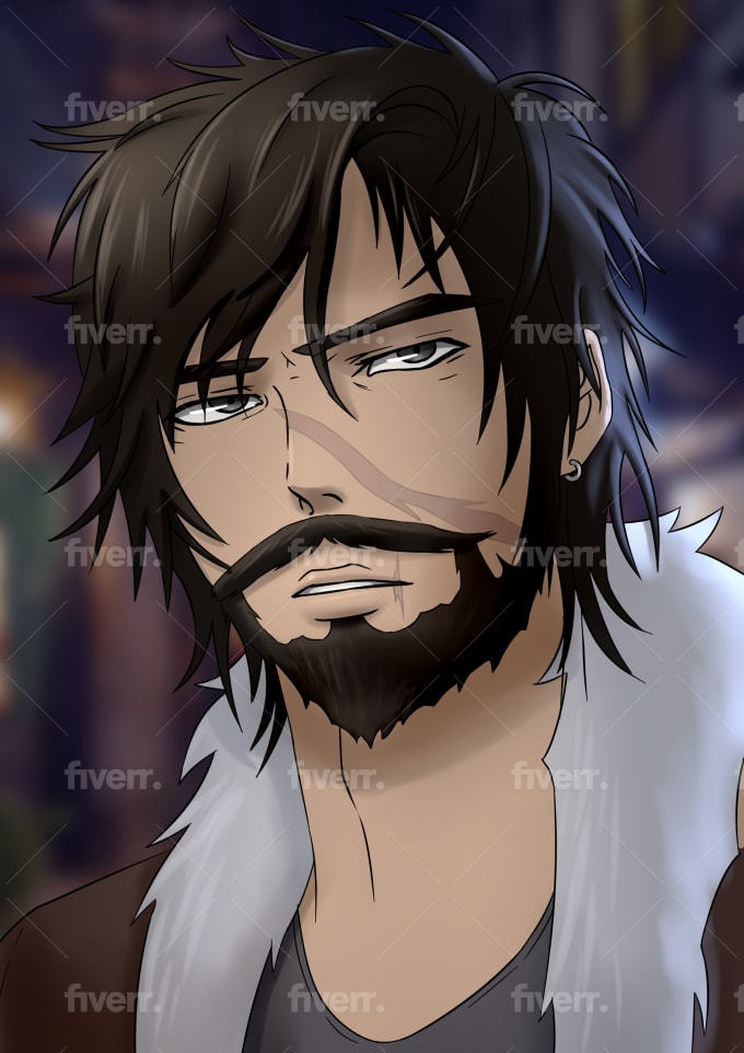 Punished Destiny, Anime Character w/ Messy Hair & Beard