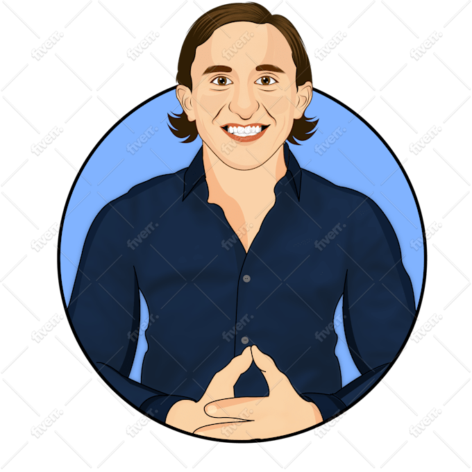 Draw Vector And Cartoon Caricature Portrait From Photo By Asmamujahid1