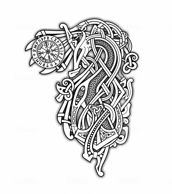 Create perfect celtic, nordic, viking, runes tattoo vector stencil design  by Tattoowizardsco | Fiverr