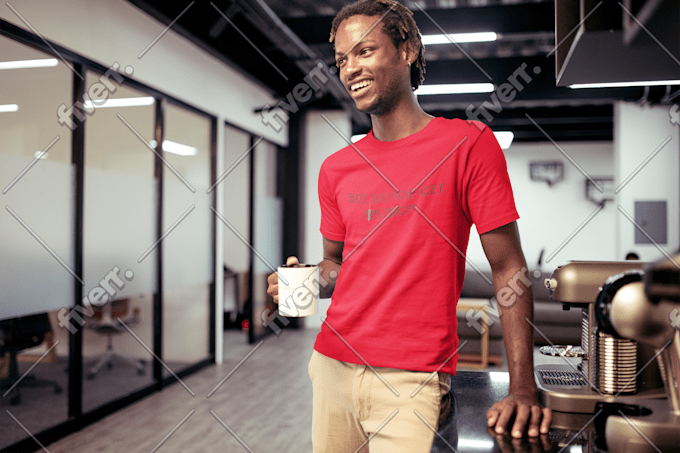 Download Do realistic tshirt african american black model mockup by ...