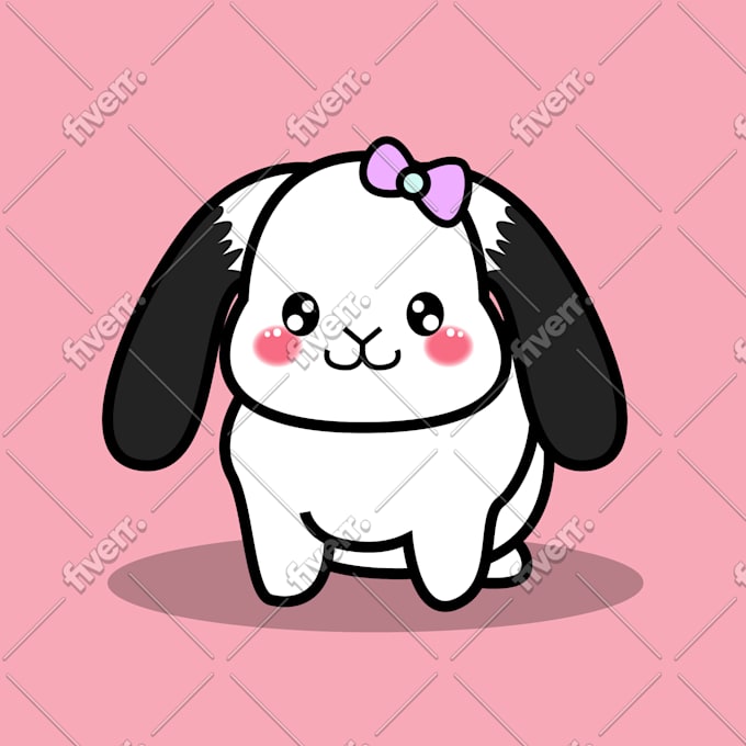 Draw The Cutest Kawaii Chibi Animal Or Any Object You Want By Sabiha19 Fiverr Cute bunny in 21 new icons adorable molang bunny stickers for any use! draw the cutest kawaii chibi animal or any object you want
