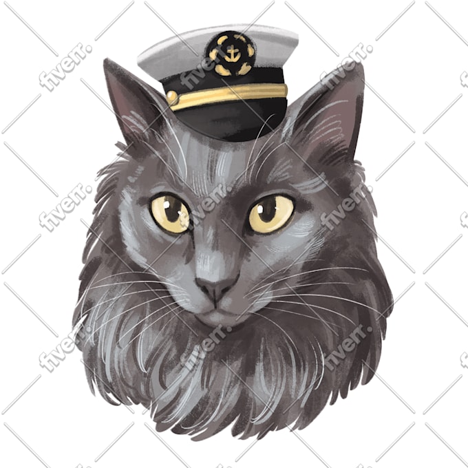 Draw Portrait Of Your Pet In Any Clothes By Meow Bug