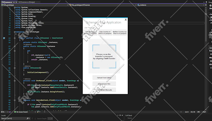 Develop c sharp desktop application in visual studio by Dev_jr7 | Fiverr