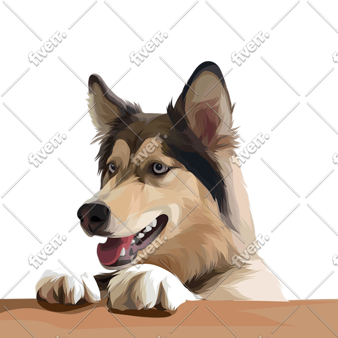 Draw Vector Illustration Dog Cat Animal Pet Cartoon Portrait By Ujiartdesain