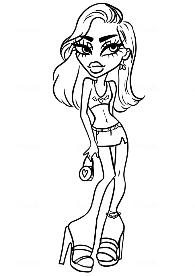 Bratz Doll Outline Png Draw You Like A Bratz Doll By Fanniszilagyi22 Fiverr draw you like a bratz doll