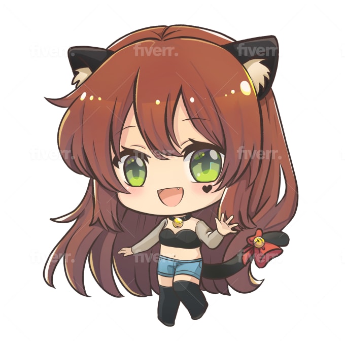 make HQ cute chibi anime , fanart and original character