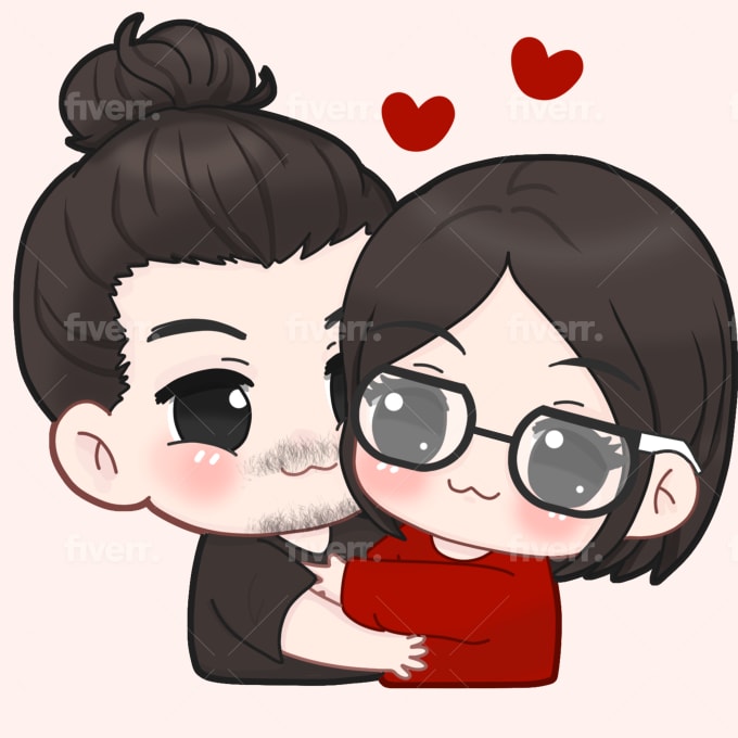 Chibi Couple Kiss Adorable - Anime Pfp Couple Optimized Search (@pfp)