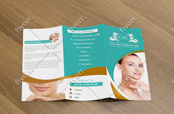 do beauty salon,spa menu,skin,hair,fashion flyer or brochure
