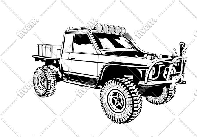 Draw Outline Vector Cartoon Of Your Car By Dipurnomo