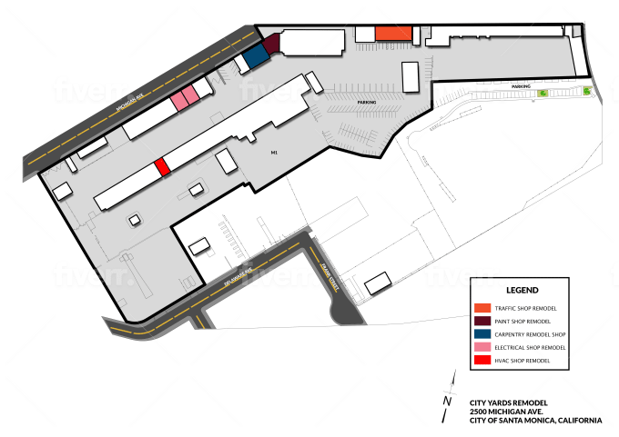 render landscape drawing or site plan in photoshop