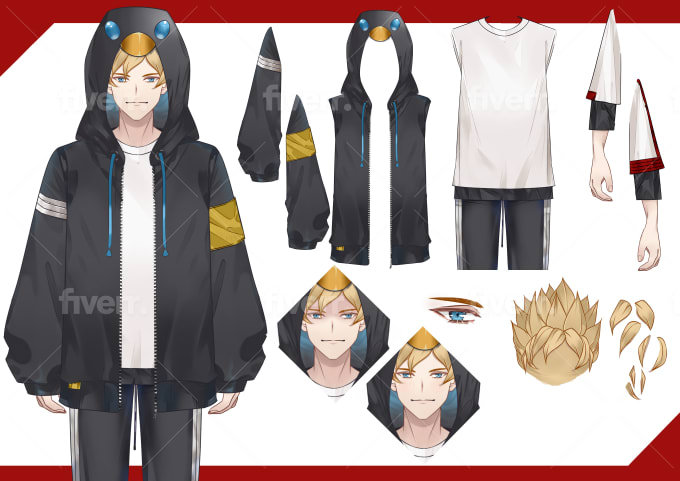 Draw Character Sheet Design Or Vtuber Modeling With My Style By Meiriri Fiverr