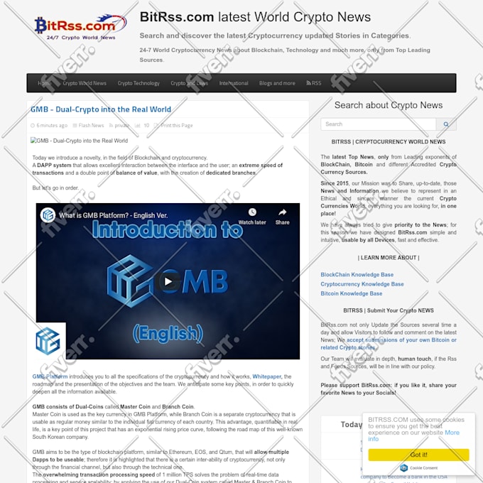 Post Cryptocurrency Articles On Our Top Crypto News Website By Madnesseo Fiverr