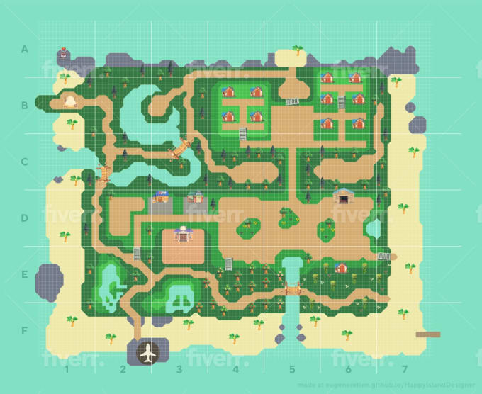 Design your animal crossing island map by Paulinazelik | Fiverr