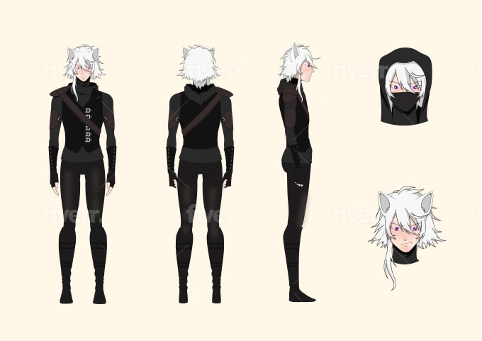 Make Anime Character Sheet Concept Art And Vtube Design By Gemmakun Fiverr