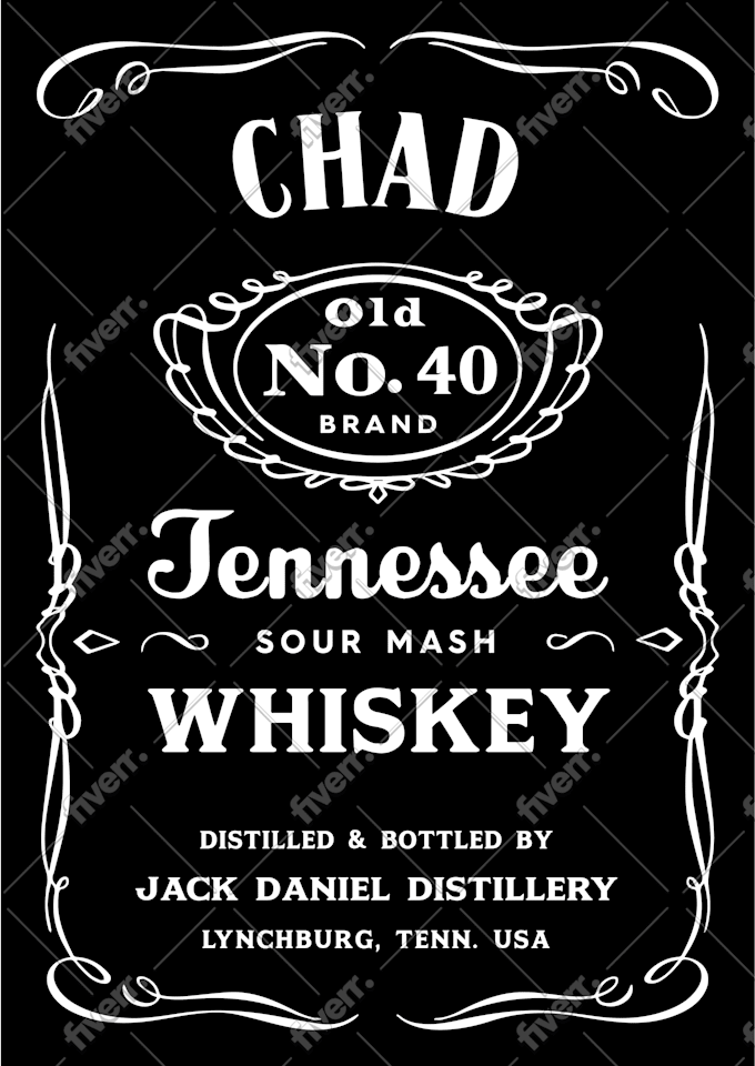 customize the jack daniels label to what you want