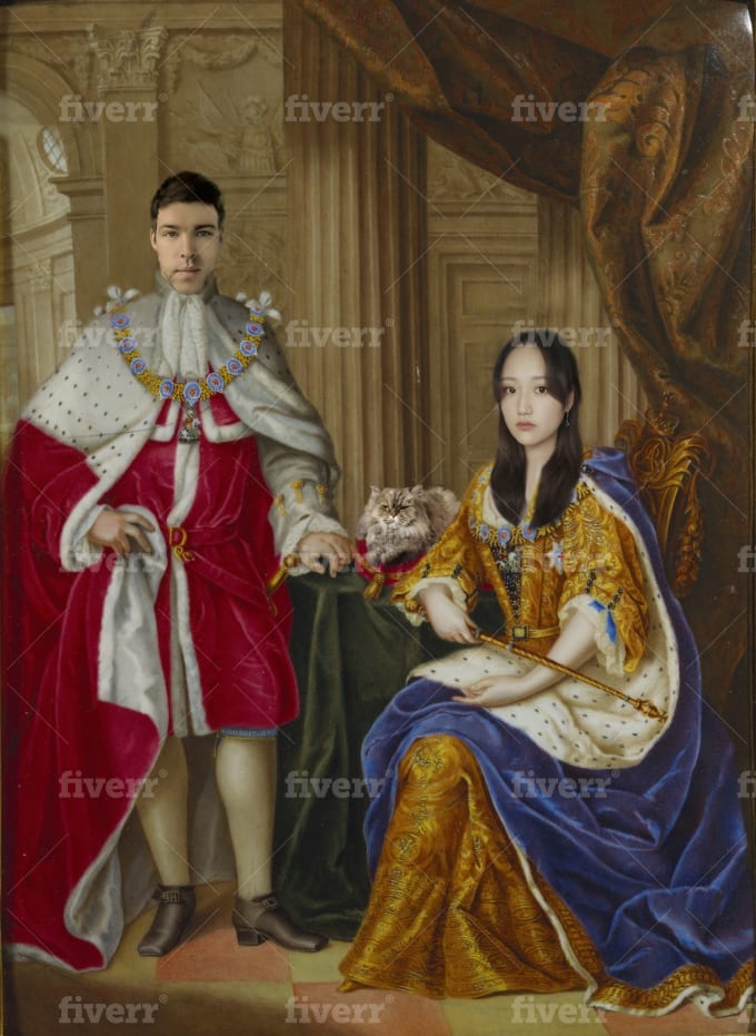 Make Your King Or Queen Portrait Perfect Gift By Alenakarabach
