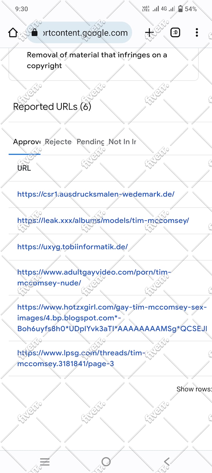 Write cease and desist letter to google and illegal websites under dmca