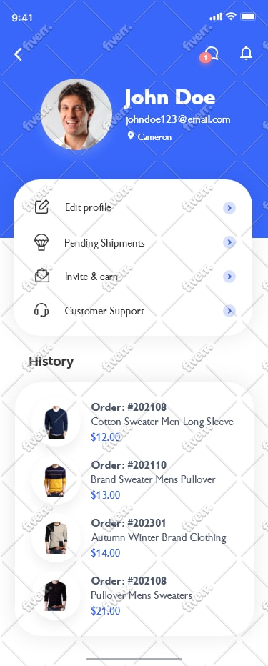 design a creative  mobile app
