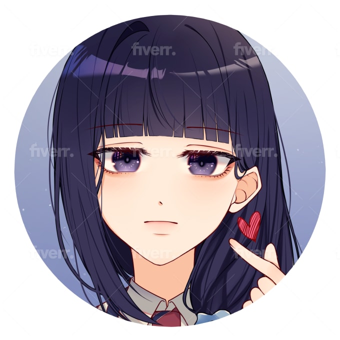 draw colored anime icon