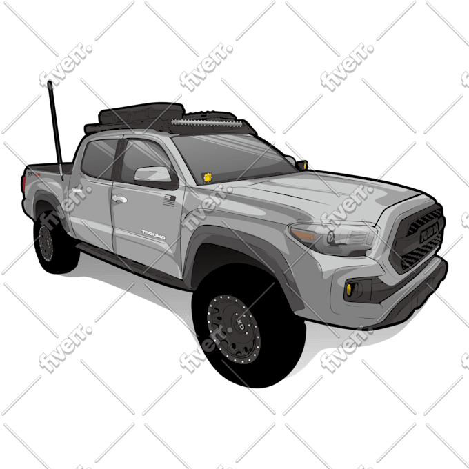 pic Cartoon Toyota Tacoma Drawing draw vector art cartoon from your