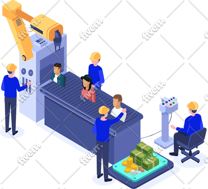 Design Vector Isometric Illustrations For Your Website By Sunilkargwal