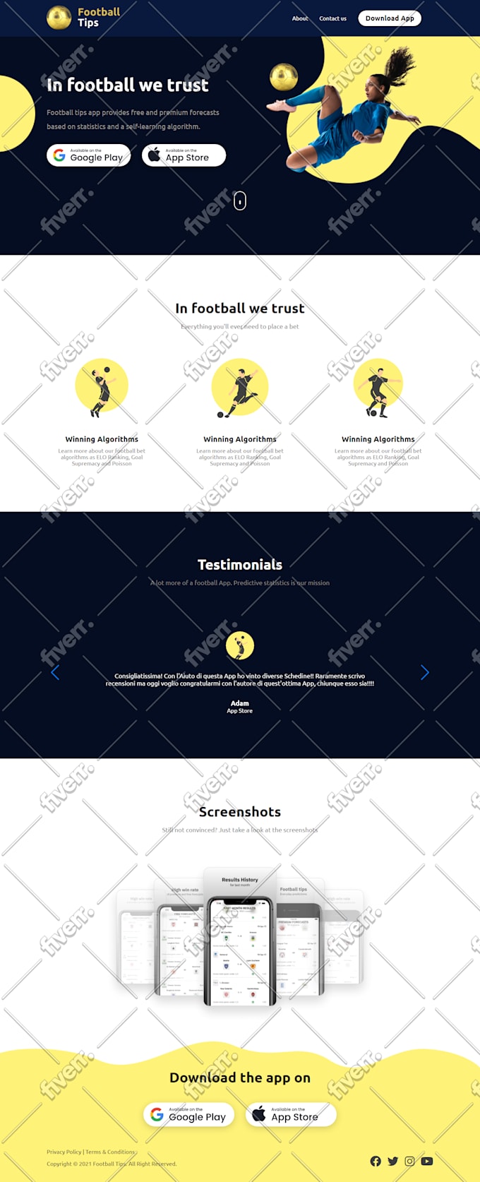 Do html landing page and portfolio website development by Mehidi213 ...