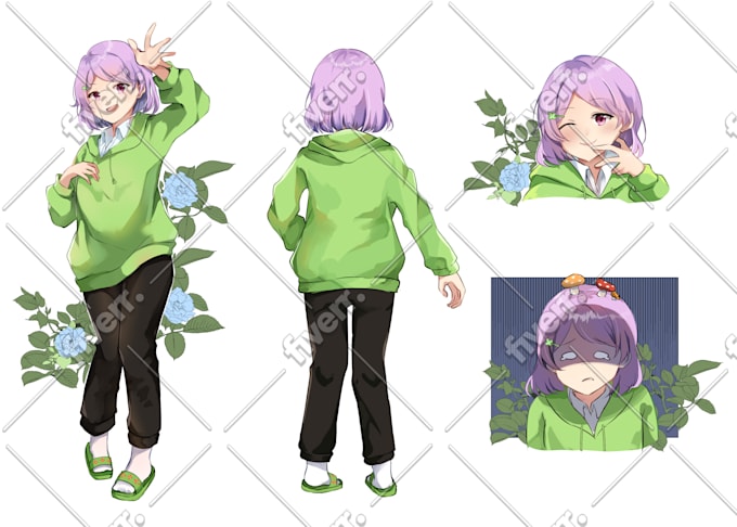 Anime Character Reference Sheet Draw Anime Character Reference Sheet By Yanti Ayen 19 Fiverr draw anime character reference sheet by