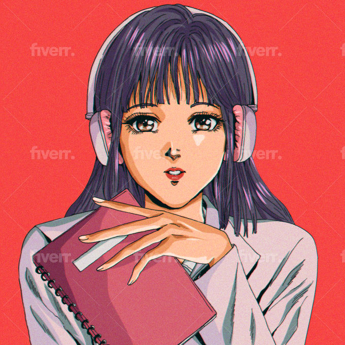 Retro Anime Girl Black Hair Japanese Stock Vector (Royalty Free) 1494663587  | Shutterstock