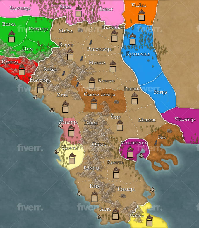 made a map for a kingdom builder using the free version. what ya'll think :  r/inkarnate