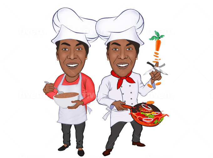 Make Digital Chef Cartoon Caricature From Photo By Mobassera95 Carlos is a cook cartoon character with a neat stylish chef coat and a tall hat. make digital chef cartoon caricature from photo