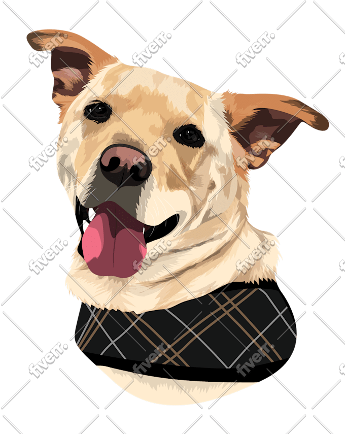 Draw Your Dog Cat Pet Into Vector Art Cartoon By Abu Rn