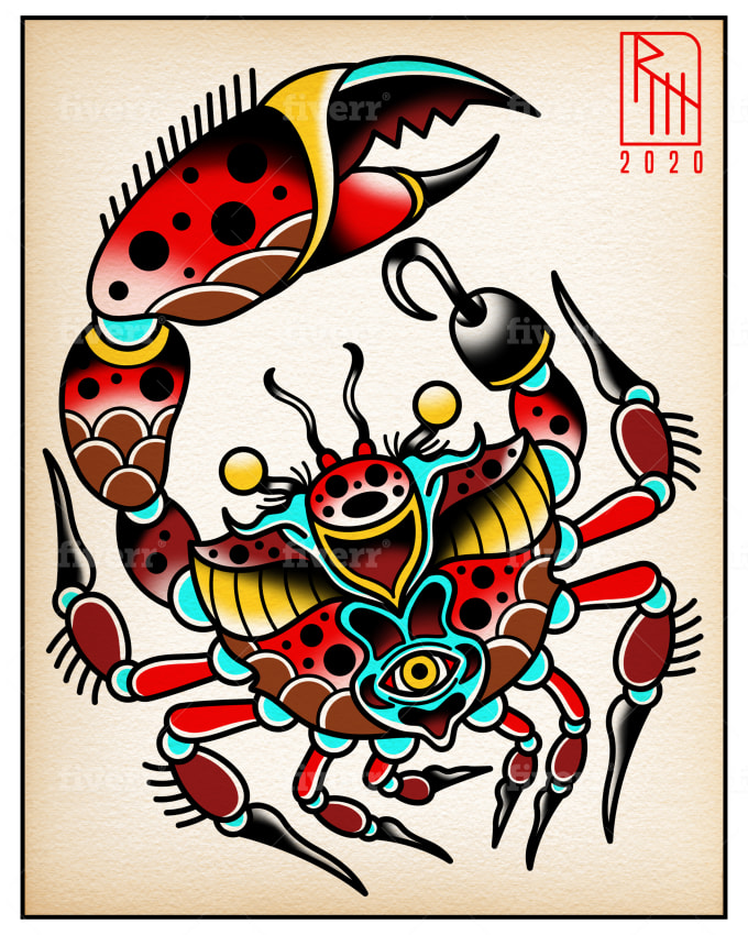 Draw you a traditional style tattoo design by R2morrow | Fiverr