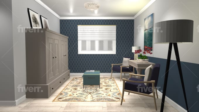 Interior design and 3d render your room by Valterlemes
