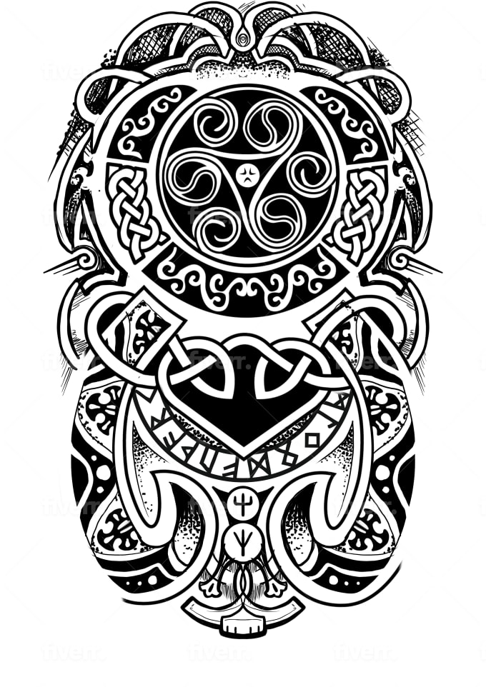 Viking symbols and signs tattoo design' Sticker | Spreadshirt