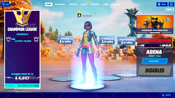 Desire Fortnite Pack Get All The Arena Points You Desire On Fortnite By Hyera99 Fiverr