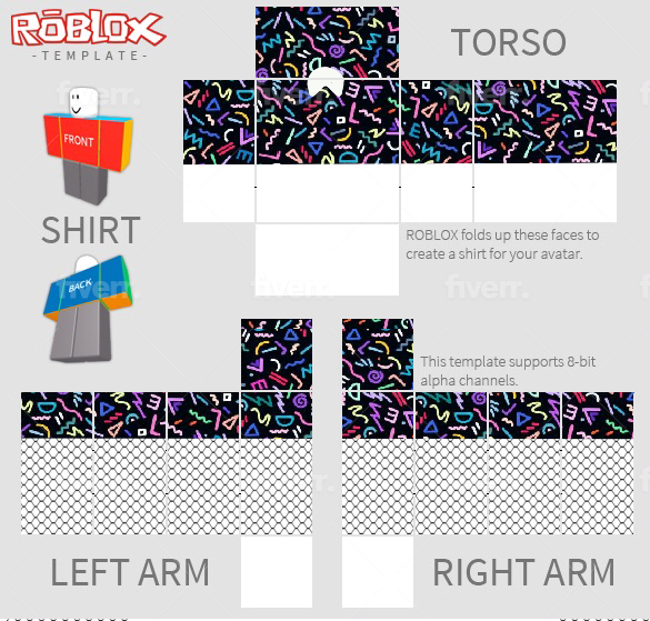 Give you 30 roblox clothing templates that are made by me by