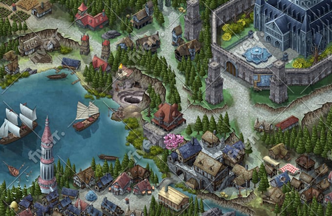 Design A Fantasy Map For Your Book Or Game By Lucaviola691