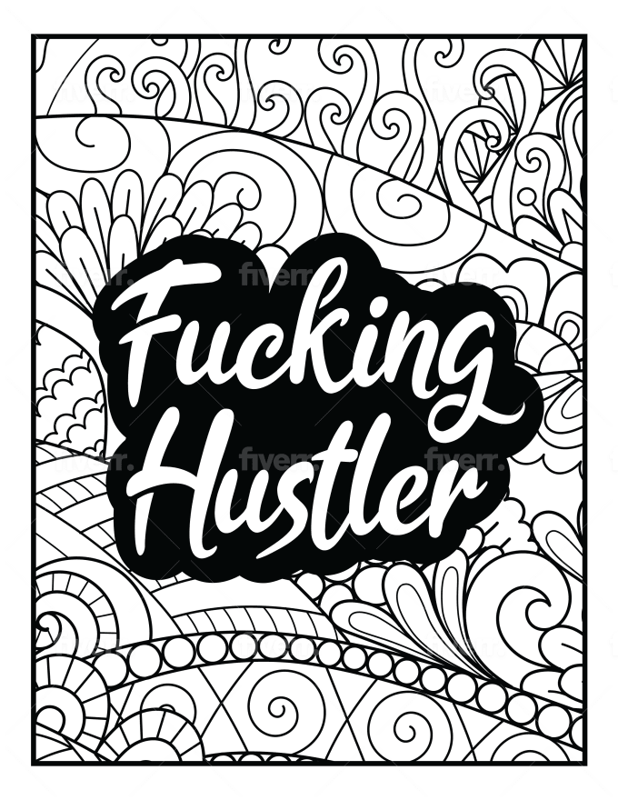 Create a swear word adult coloring book for kdp and  by