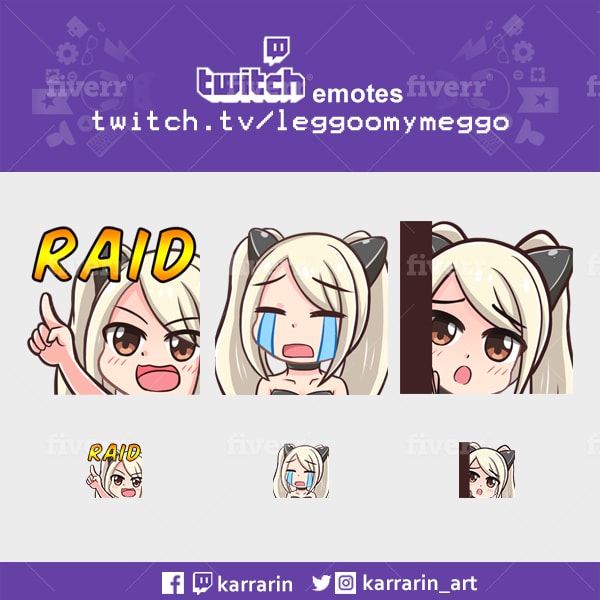 Create Custom Cute Anime Style Twitch Emotes By Karrarin Latest popular ascii art streamers emotes search. create custom cute anime style twitch emotes