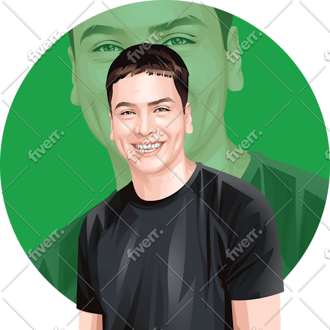 Create Professional Vector Or Vexel Art Potrait In 24 Hours By Mizardesign