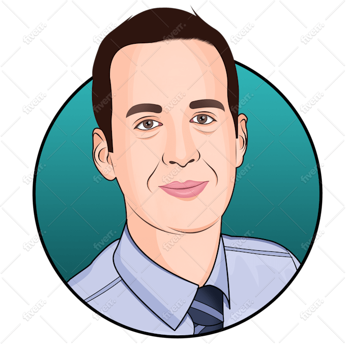 Draw Vector And Cartoon Caricature Portrait From Photo By Asmamujahid1