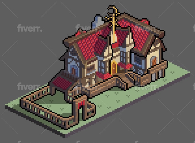 Create an Isometric Pixel Art House in Adobe Photoshop