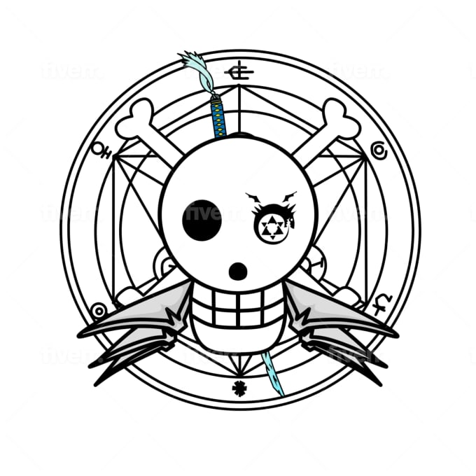 Draw You One Piece Flag Logo Jolly Roger By Agusetya Fiverr