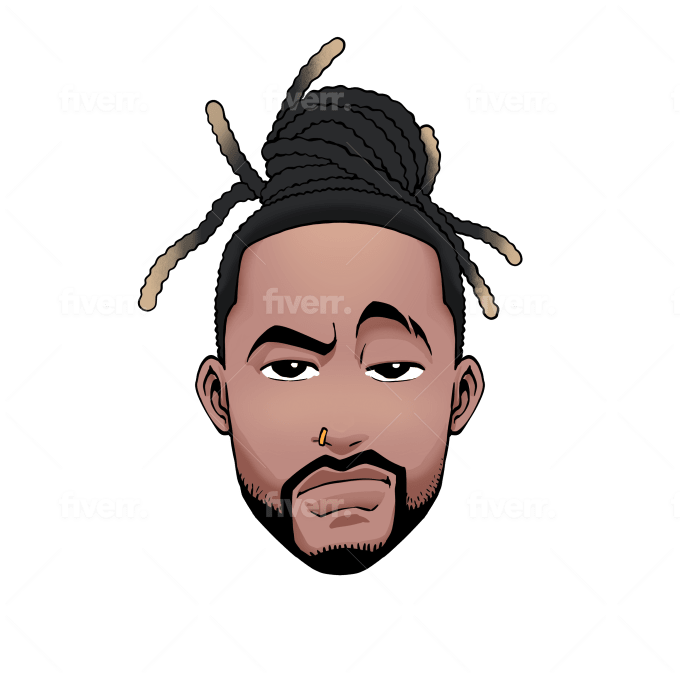 Do neon vaporwave cartoon hip hop rap music illustration by Degeha | Fiverr
