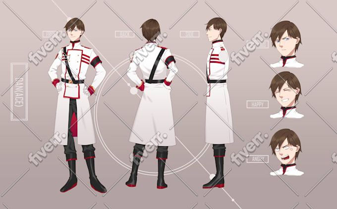 Make Anime Character Design Sheet By Kumokaya Fiverr A female and/or male reference sheet for profile views: make anime character design sheet