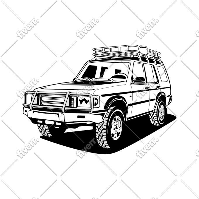 Draw Your Car Into Awesome Line Art Vector By Duniafantasi