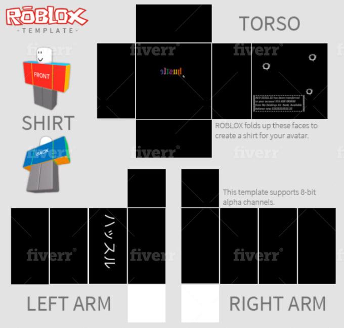 Design you any clothing template on roblox by Creationco1