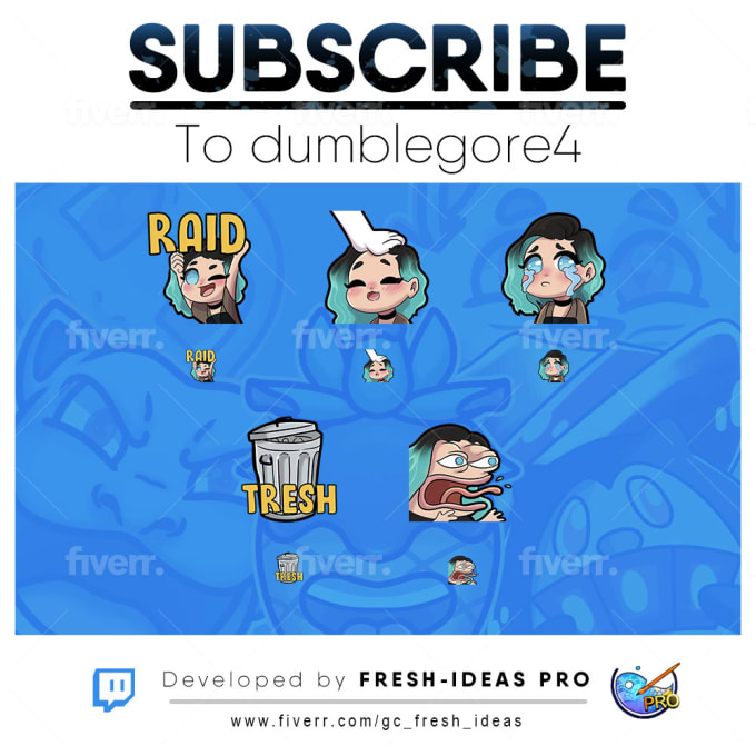 Create Pro Custom Twitch Emotes Sub Badges By Gc Fresh Ideas Fiverr