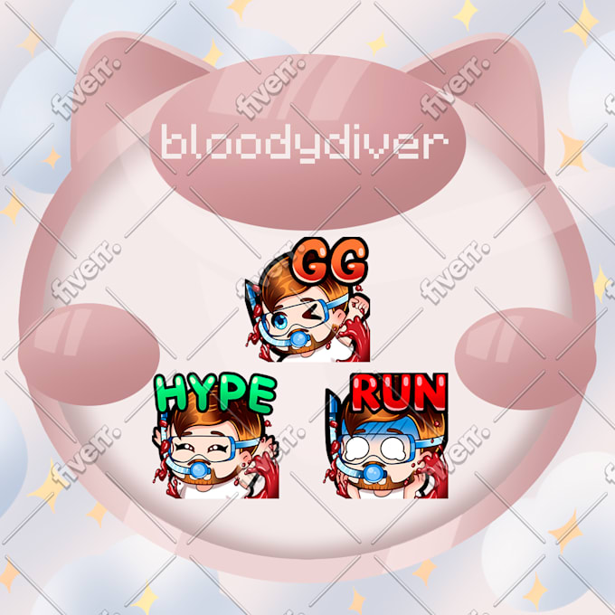 Draw Cute Emotes And Sub Badges For Twitch Discord And More By Katyakoshta Fiverr